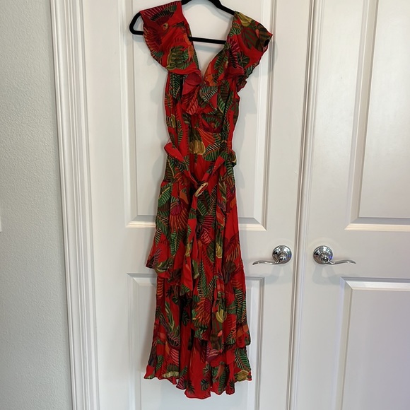 NWT FARM Rio Red Forest Birds Maxi Dress Size Small - Picture 2 of 7